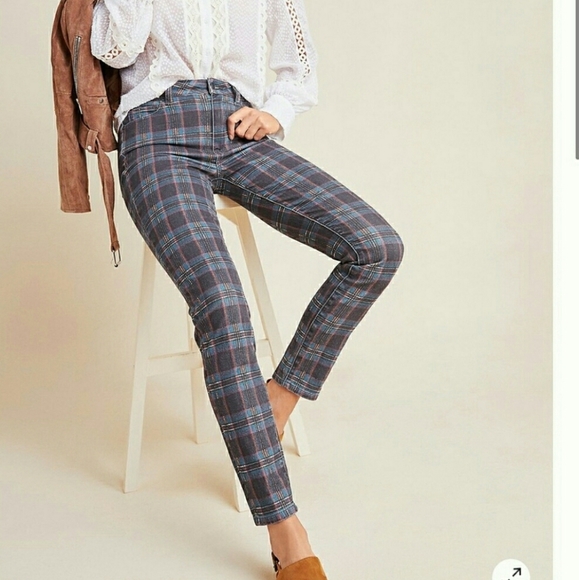 PAIGE Denim - Paige Hoxton Plaid Jeans